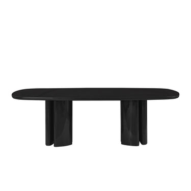 TOV Zola 94.5" Lacquer Oval Dining Table Black