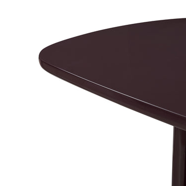 TOV Zola 94.5" Lacquer Oval Dining Table Burgundy