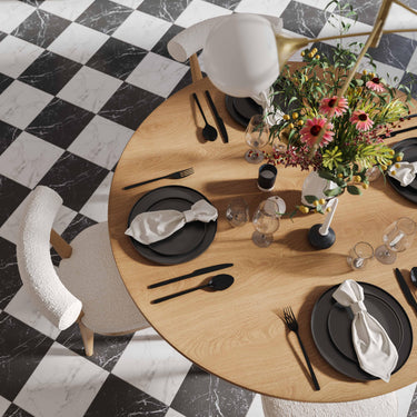 TOV Nolan 56" Wood Round Dining Table Natural
