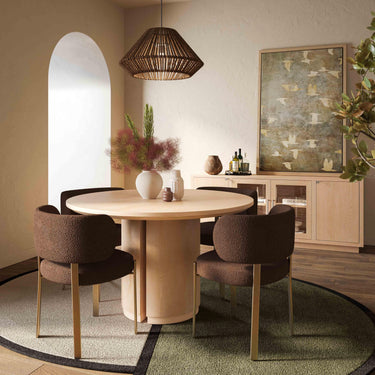 TOV Marlow 48" Wood Round Dining Table Natural