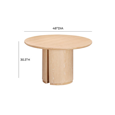 TOV Marlow 48" Wood Round Dining Table Natural