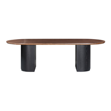 TOV Marlow 102" Wood Oval Dining Table Black