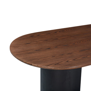 TOV Marlow 102" Wood Oval Dining Table Black