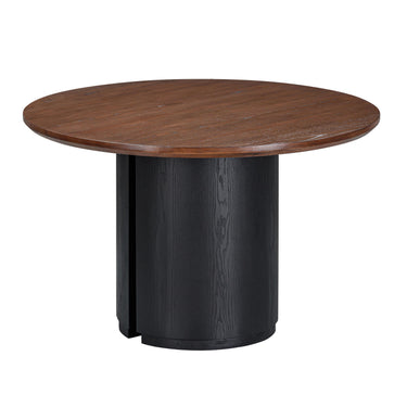 TOV Marlow 48" Wood Round Dining Table Black