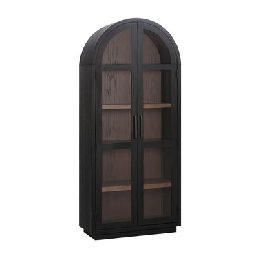 TOV Marlow Wood Display Cabinet Black