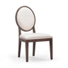 TOV Mila Dark Brown and Beige Performance Fabric Dining Chair - Set of 2 Beige, Brown