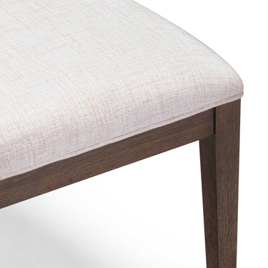 TOV Mila Dark Brown and Beige Performance Fabric Dining Chair - Set of 2 Beige, Brown
