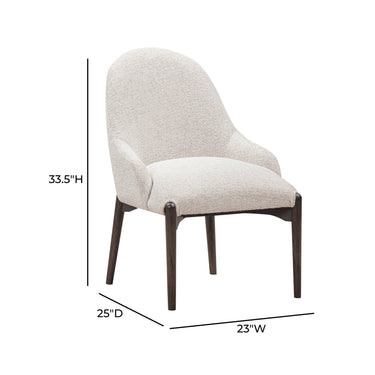 TOV Glendale Performance Chenille Dining Chair White