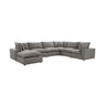 TOV Cali 7-Piece Performance Fabric Modular Large Chaise Sectional, Slate option, image 1