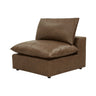 TOV Cali Brown Leather Modular Armless Chair, image 2