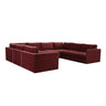 TOV Willow 8-Piece Performance Velvet Modular Large U Sectional, Red option, image 1