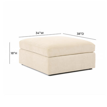 TOV Aiden-Ottoman Beige