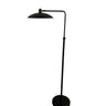 House of Troy Ridgeline black adjustable floor lamp with metal dome shaped shade