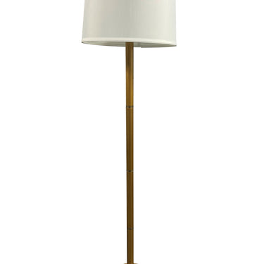 House of Troy Rupert three way floor lamp in Heritage Gold with Antique Brass Accents