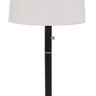 House of Troy Rupert three way table lamp in Black with satin nickel accents and USB port
