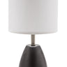 House of Troy Rupert table lamp in granite with satin nickel accents and USB port