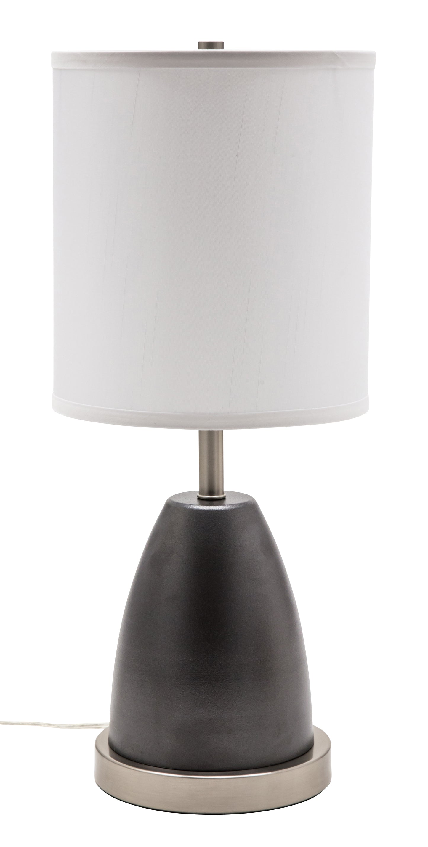 House of Troy Rupert table lamp in granite with satin nickel accents and USB port RU751-GT