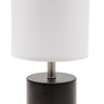 House of Troy Rupert table lamp Black with satin nickel accents and USB port