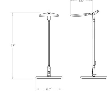 Koncept Royyo Desk Lamp Matte White Body Azure Felt Base Plate