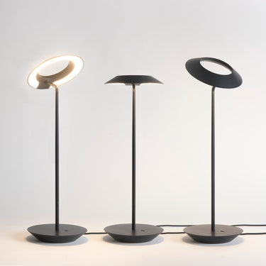 Koncept Royyo Desk Lamp Matte Black Body Oiled Walnut Base Plate
