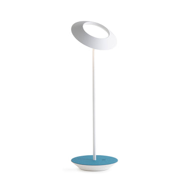 Koncept Royyo Desk Lamp Matte White Body Azure Felt Base Plate