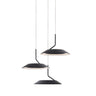 Koncept Royyo Pendant Circular 3 Pendant Matte Black Matte Black Canopy