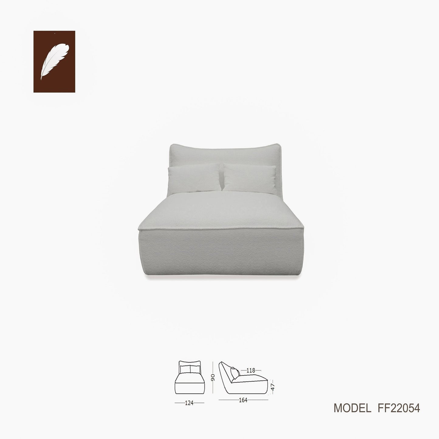 Divani Casa Racine Modern White Fabric Modular Sectional Sofa 9