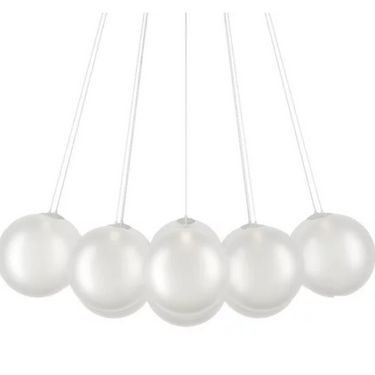 warm 3000k led chandelier with glass globes for bedrooms and modern offices
