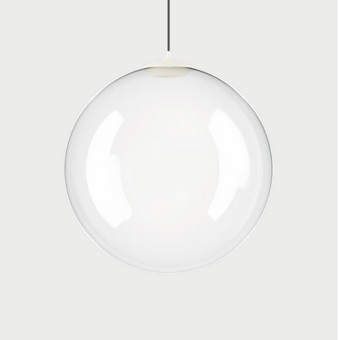 Sleek Lodes Random Solo clear finish LED orb light, perfect for minimalist interiors