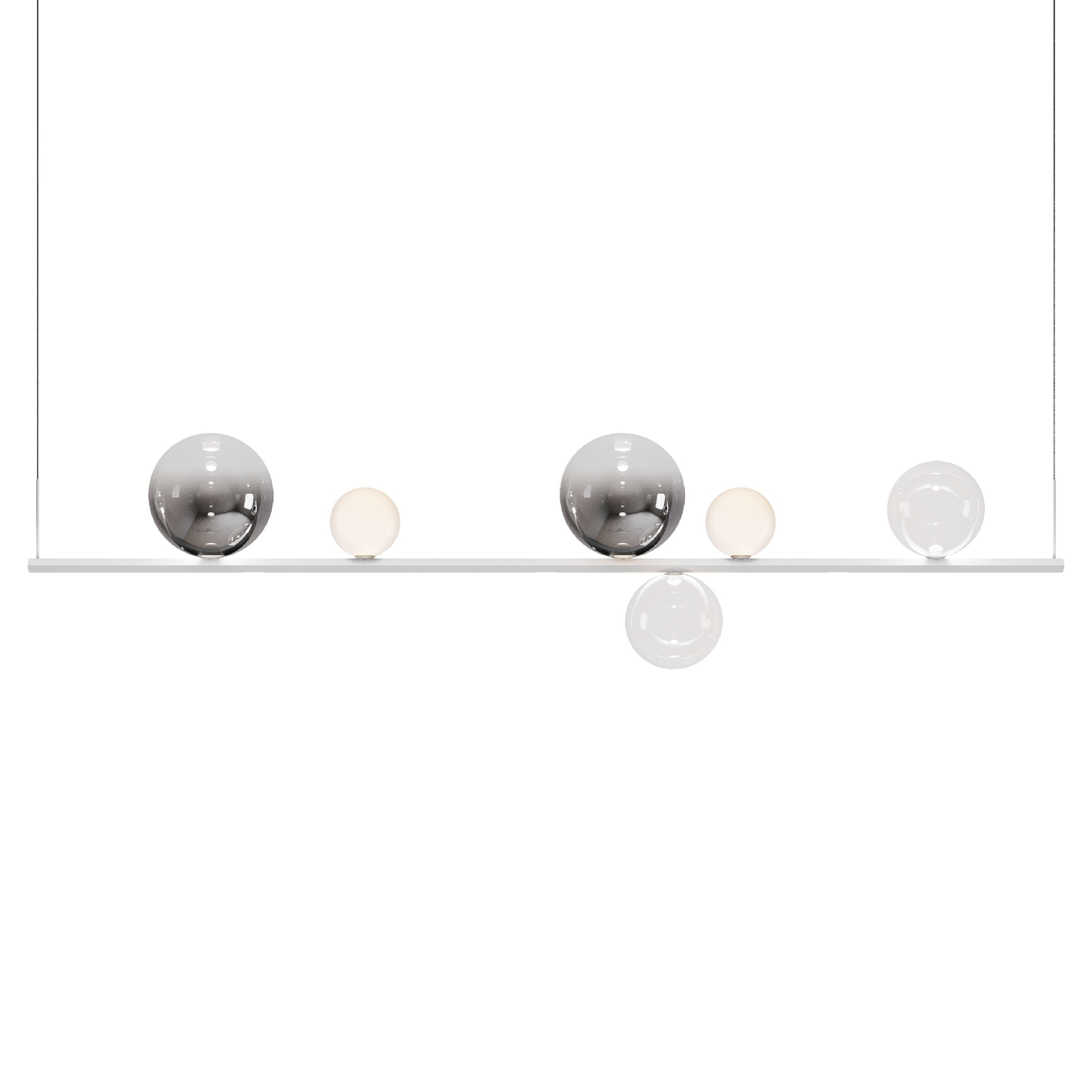 Linear Light Random Pattern Random Stick Long Linear Pendant Light by Lodes | 150cm LED Glass Bar ...