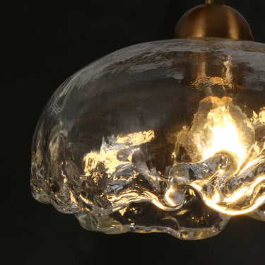 Ranunculus 18" Textured Glass Cluster Pendant Light, Modern 3-Light Design
