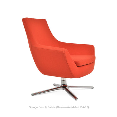 Rebecca Oval Swivel Armchair Fabric by SohoConcept - New