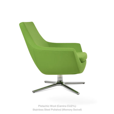 Rebecca Oval Swivel Armchair Fabric by SohoConcept - New