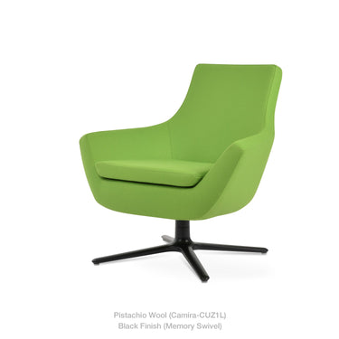 Rebecca Oval Swivel Armchair Fabric by SohoConcept - New