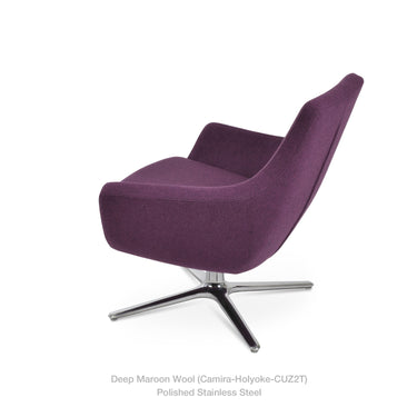 Rebecca Oval Swivel Armchair Fabric by SohoConcept - New