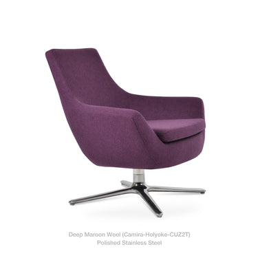 Rebecca Oval Swivel Armchair Fabric by SohoConcept - New