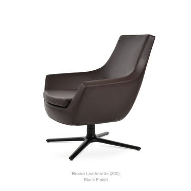 Rebecca Oval Swivel Armchair Leather by SohoConcept - New