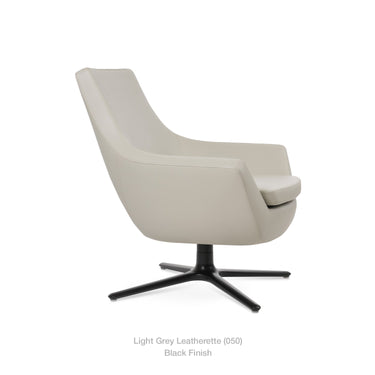 Rebecca Oval Swivel Armchair Leather by SohoConcept - New