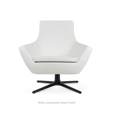 Rebecca Oval Swivel Armchair Leather by SohoConcept - New