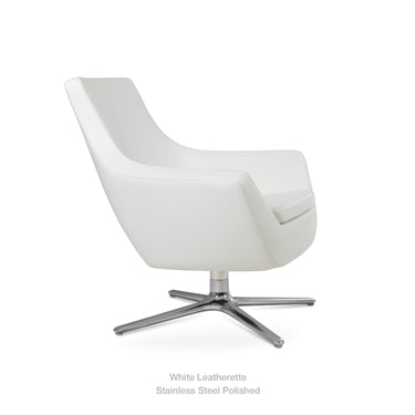 Rebecca Oval Swivel Armchair Leather by SohoConcept - New