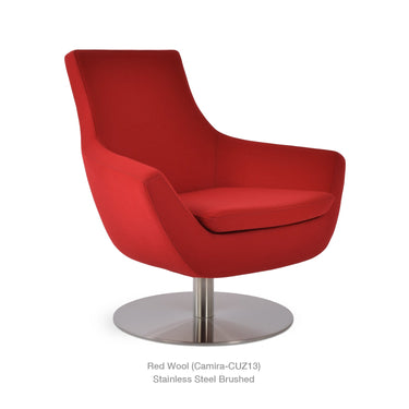 Rebecca Round Swivel Armchair Fabric by SohoConcept - New