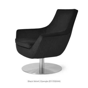 Rebecca Round Swivel Armchair Fabric by SohoConcept - New