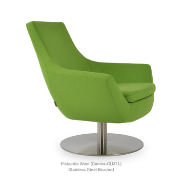 Rebecca Round Swivel Armchair Fabric by SohoConcept - New