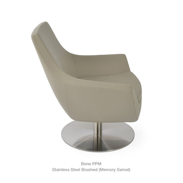 Rebecca Round Swivel Armchair Leather by SohoConcept - New