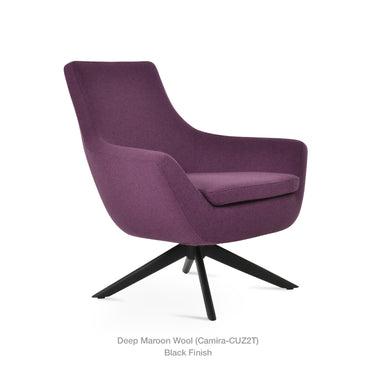 Rebecca Sword Swivel Lounge Armchair Fabric by SohoConcept - New
