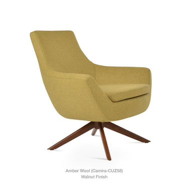Rebecca Sword Swivel Lounge Armchair Fabric by SohoConcept - New