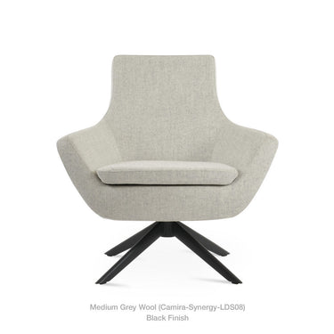 Rebecca Sword Swivel Lounge Armchair Fabric by SohoConcept - New