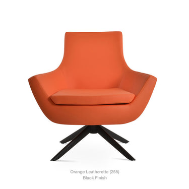 Rebecca Sword Swivel Lounge Armchair Leather by SohoConcept - New