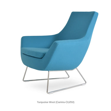 Rebecca Wire Sled Armchair Fabric by SohoConcept - New