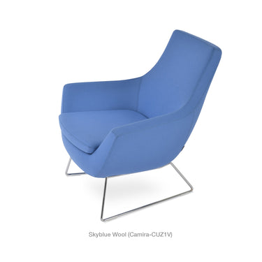 Rebecca Wire Sled Armchair Fabric by SohoConcept - New